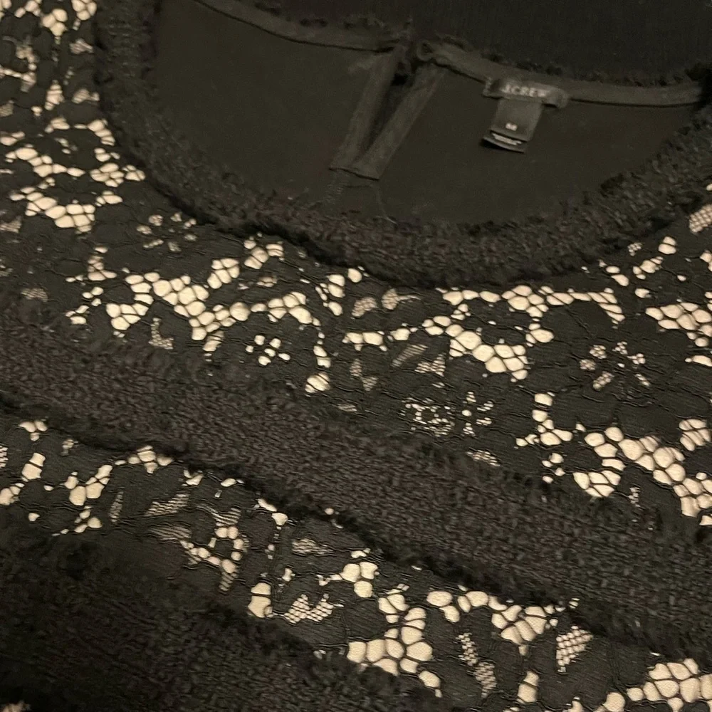 J. Crew NWOT Black Lace Sleeveless Blouse - Picture 5 of 16